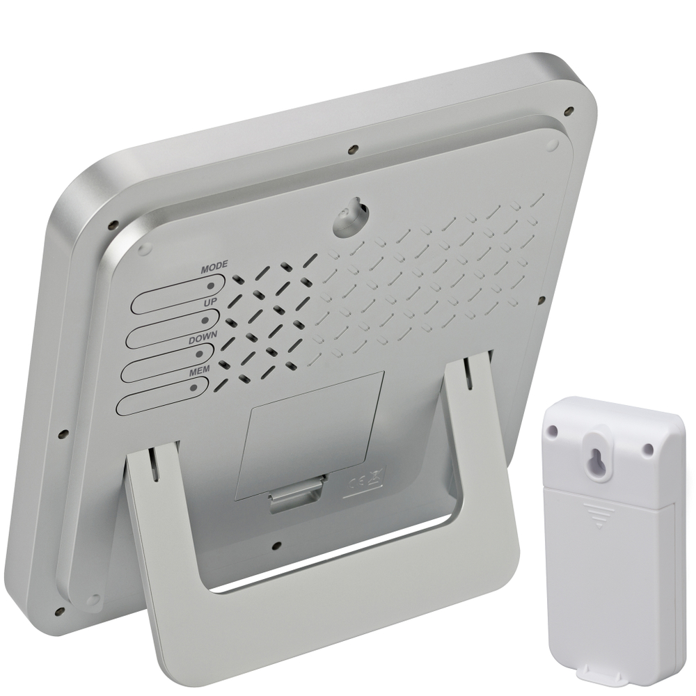 Часы настенные Bresser MyTime LCD, серебристые