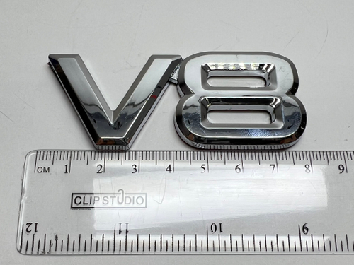V8 / Логотип (шильдик, надпись, эмблема) "V8" для крышки багажника / решетки радиатора / капота (1 шт.)