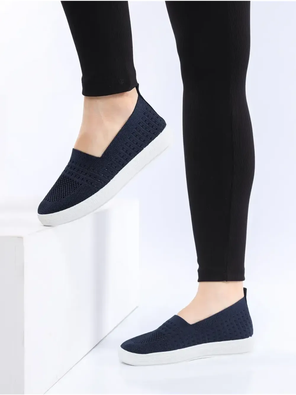 Мокасины летние текстильные