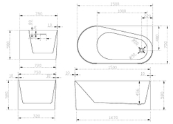 Акриловая ванна ABBER AB9496-1.5 R