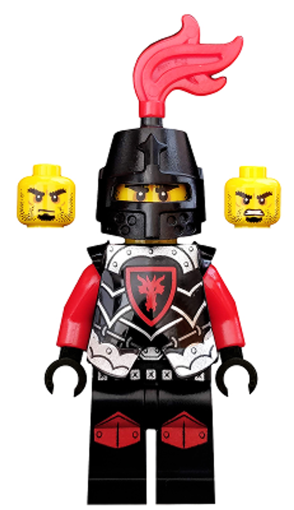 Минифигурка LEGO cas524 Рыцарь Дракона (ШЛЕМ ТЕМНО-КОРИЧНЕВЫЙ)