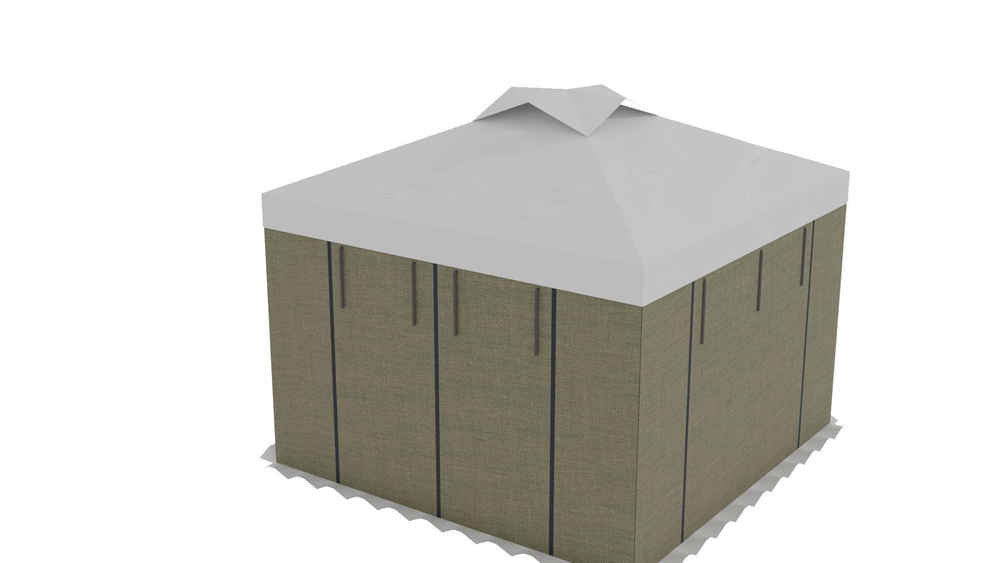 Палатка сварщика МногоТентов шатер 2,5х2,5 м. (Стены брезент ОП/крыша ткань ПВХ).