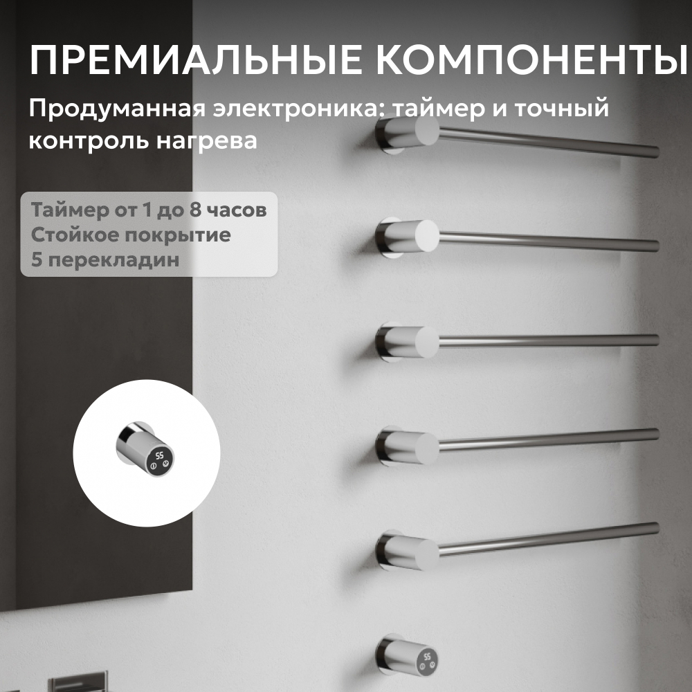 Полотенцесушитель электрический ABBER Charme AH4005 хром