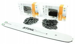 STIHL комбо-набор 1 шина + 2 цепи для бензопилы штиль 180/210/230/250 шина 35 см (14"), шаг 3/8", паз 1,3 мм, 50 звеньев