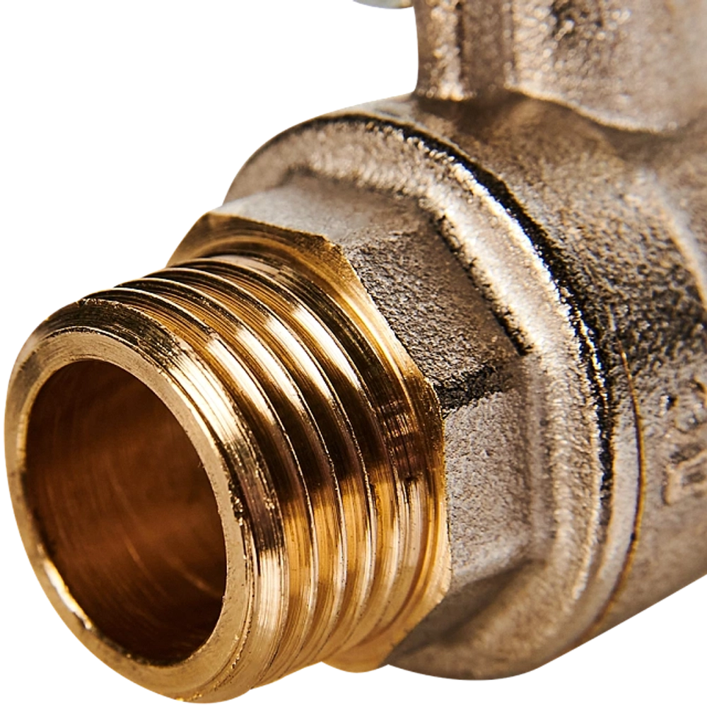 Кран шаровой полнопроходной STOUT - 1/2" (НР/НР, PN40, Tmax 150°C, ручка-рычаг черная)