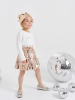 Юбка с пайетками "Розовое золото"