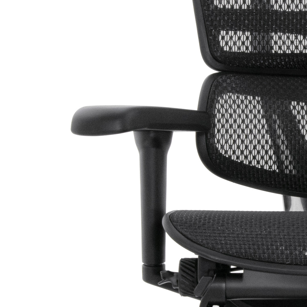 Кресло FALTO Ergohuman Ultra с подножкой ( чёрный каркас /сетка чёрный T-168-B1 Black )