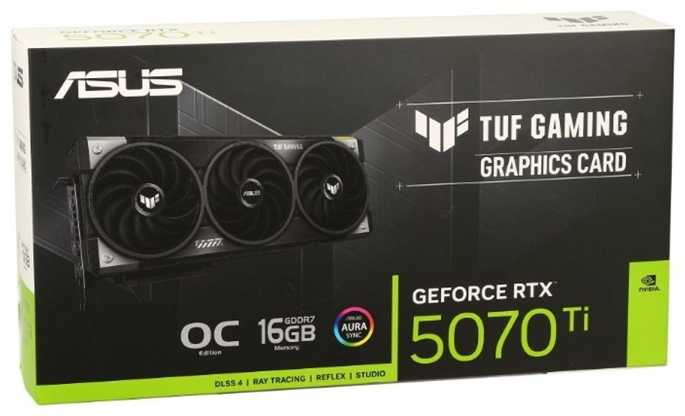Видеокарта ASUS RTX 5070 Ti TUF Gaming OC Edition/TUF-RTX5070TI-O16G-GAMING 16 Гб