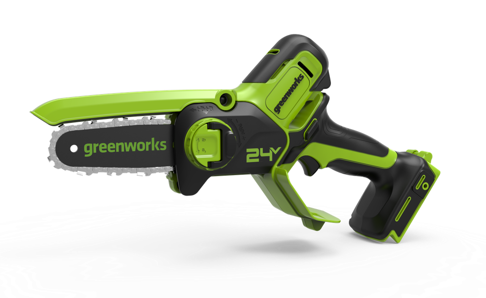 Цепная мини пила аккумуляторная Greenworks GD24CSMNX Арт. 2008707, 24V, 15см, бесщеточная, без АКБ и ЗУ в сумке