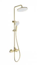 Душевая система с термостатом WONZON & WOGHAND SOLID, Брашированное золото (WW-C3011-A-BG)