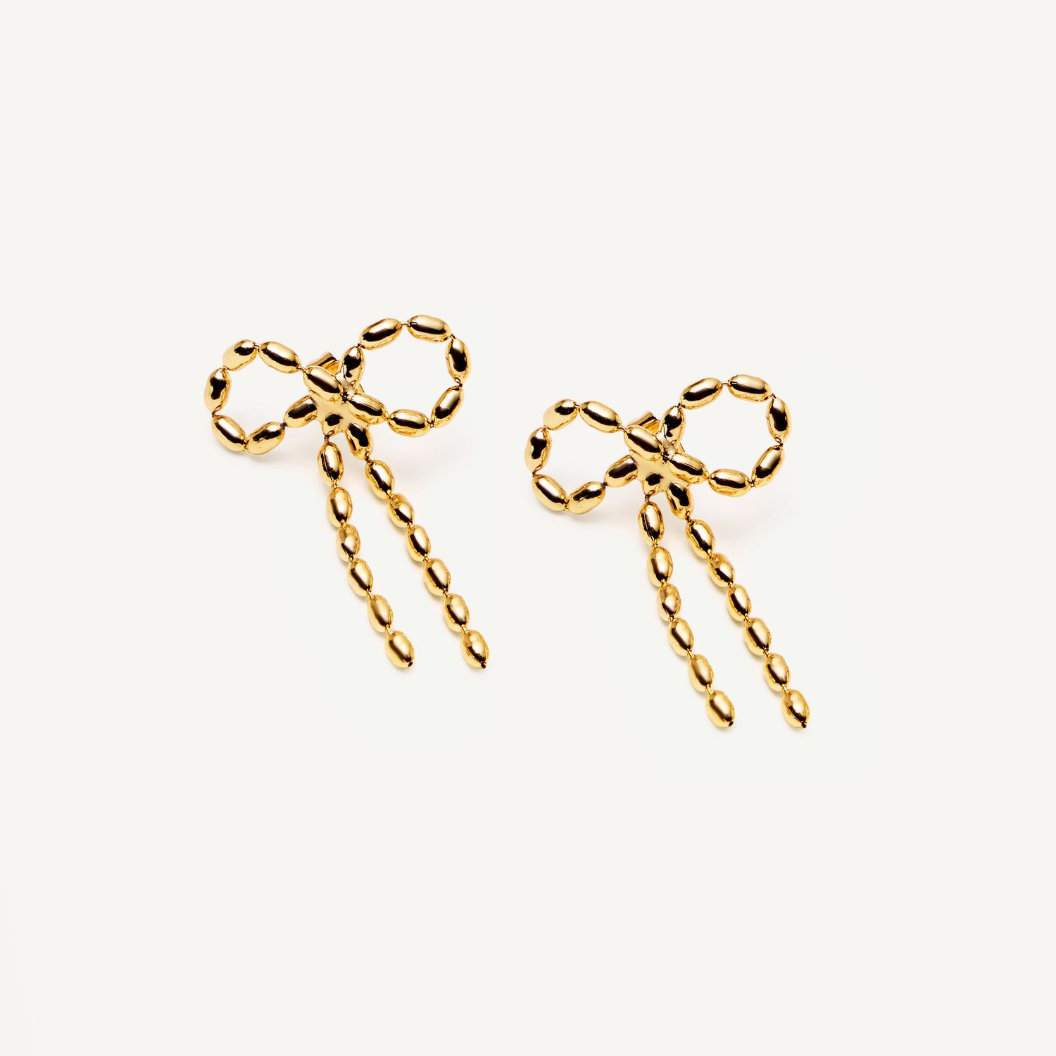 Серьги Stitched Bow Earrings – Gold