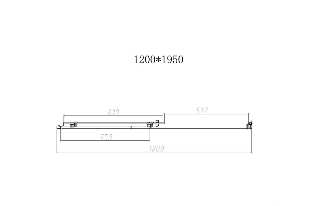 Душевая дверь Slim-N VDS-4SN120CGB, 1200, черный, стекло тонированное