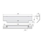 Ручка-профиль накладная L.196мм, отделка черный бархат (матовый)