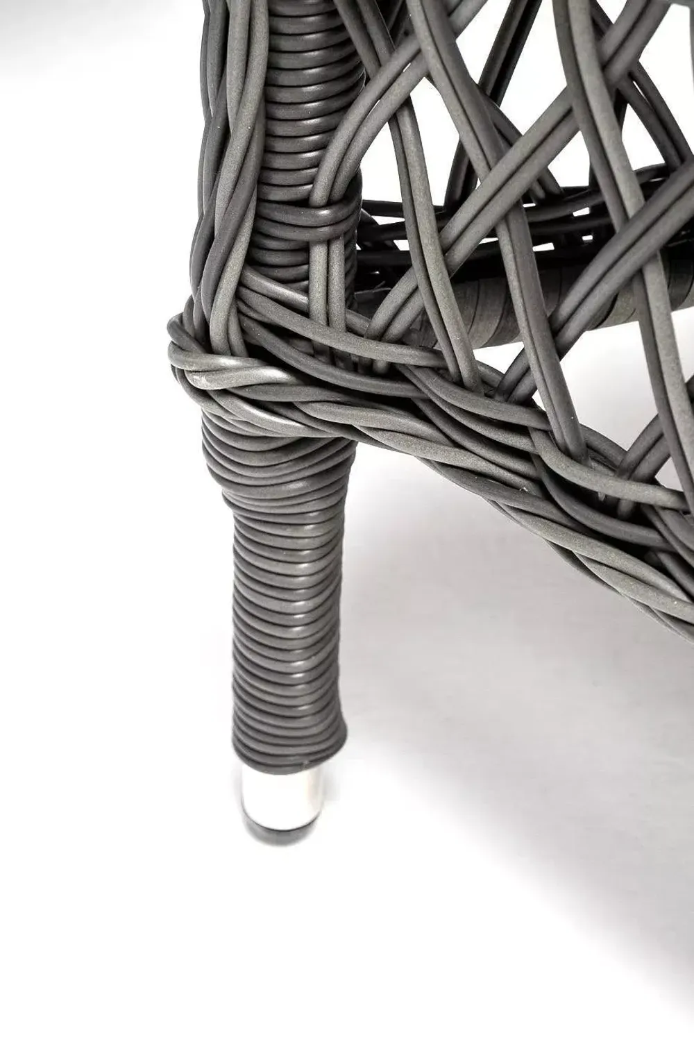 "Дольче" обеденная группа из искусственного ротанга, цвет графит