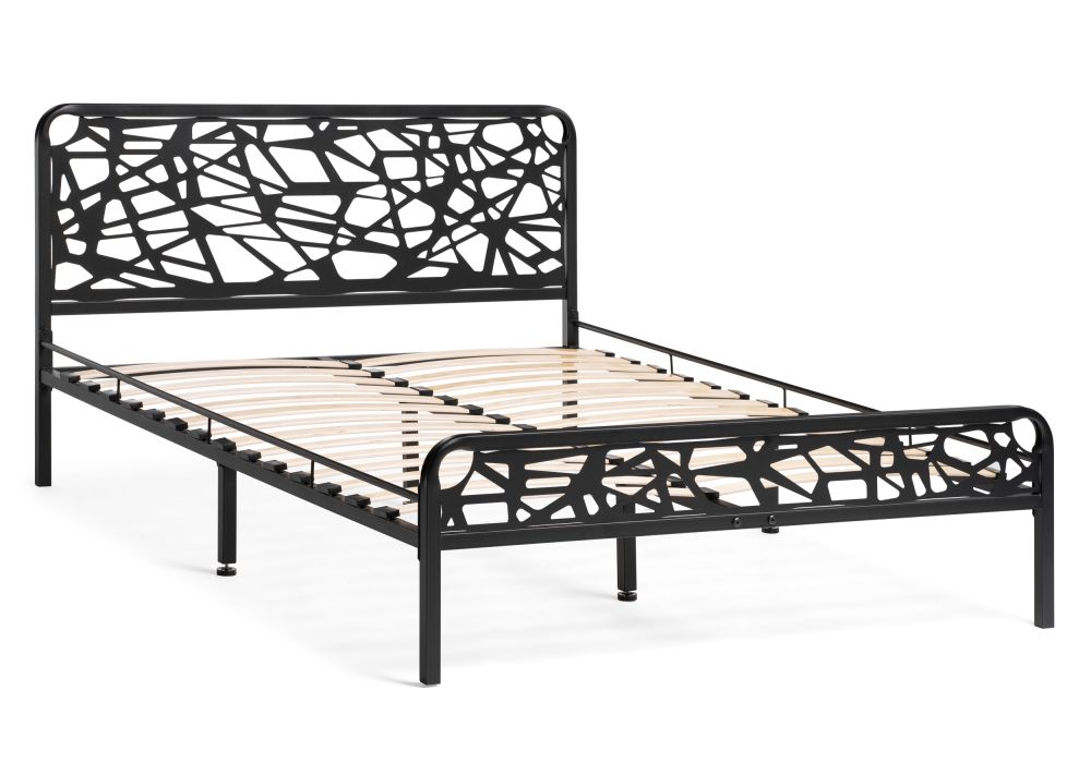 Полутораспальная кровать Кубо 140х200 черный