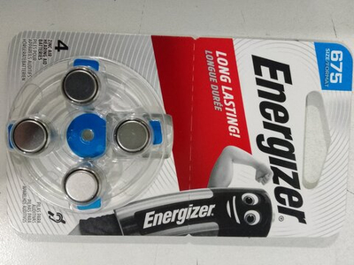 Батарейка для слуховых аппаратов  ENERGIZER ZA 675 4шт