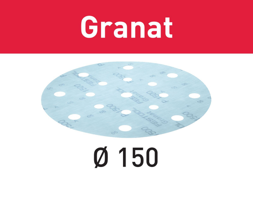 Шлифовальная бумага Granat P 1000, 50 шт. STF D150/16 FESTOOL 496990