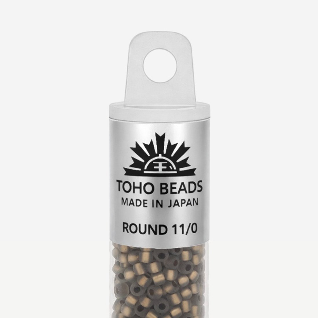 Японский бисер TOHO Round 11/0 (№999FM), с внутренним покрытием золотом 24К, матовый