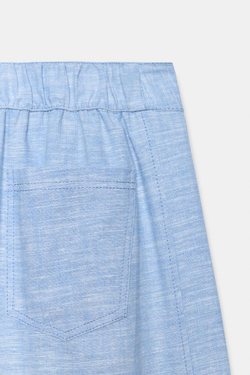 ZARA ШИРОКИЕ БРЮКИ ИЗ ЛЬНА, ГОЛУБОЙ