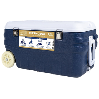 Контейнер изотермический CW Thermobox Family Line 080 80л Синий Белый 77.5х44.5х42см 7.0кг 96ч Аккумулятор нет На колесах 138366 / FL-S081