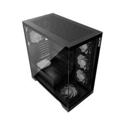 Корпус для компьютера XPG INVADER X BLACK (INVADERXMT-BKCWW) Mid-Tower Gaming ATX PC Case with Panoramic View, Tempered Glass Panels, and RGB Lighting Black