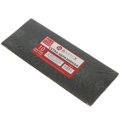 Сетка абразивная Р600, 115х280 мм, 10 шт, Bartex, 0304115, шт