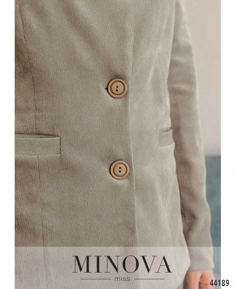 Пиджак 2154-бежевый-вельвет Minova