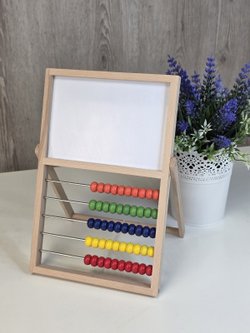 Счеты детские деревянные с магнитной доской