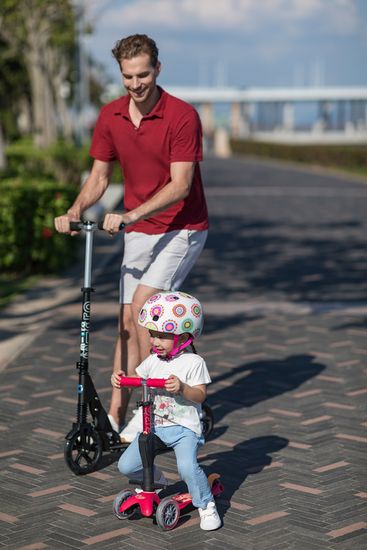 Самокат Mini Micro Deluxe Plus 3 в 1 Красный рубин