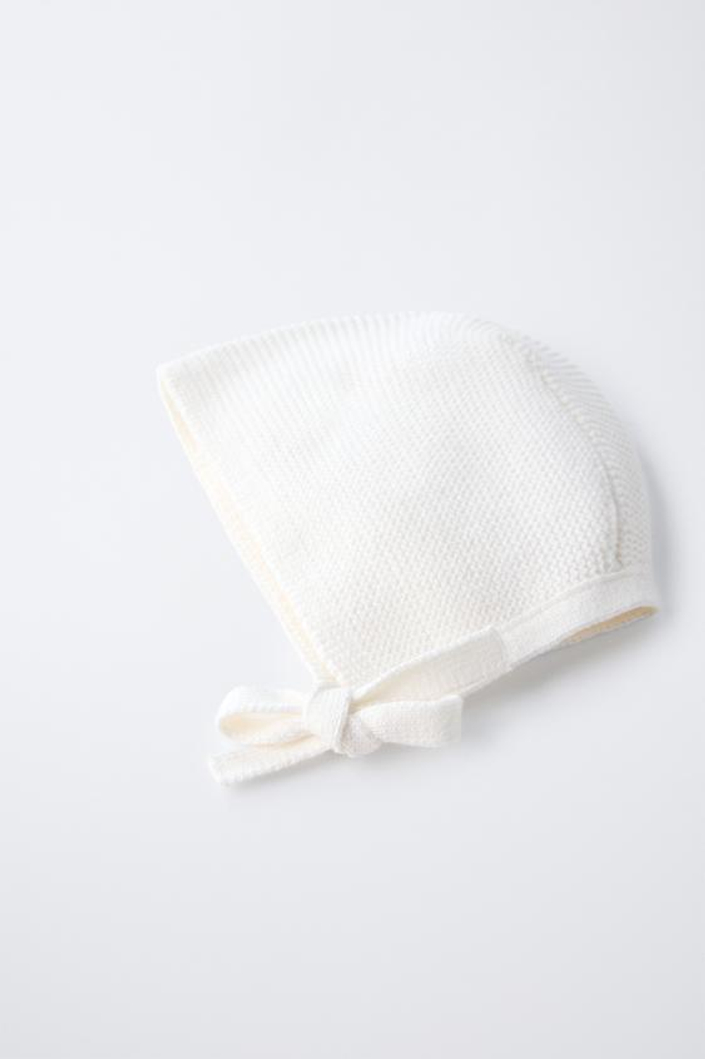 ZARA ТРИКОТАЖНЫЙ ЧЕПЧИК, СВЕТЛЫЙ ЭКРЮ