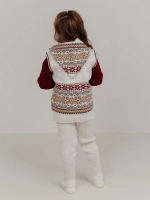 Жилетка вязаная с капюшоном