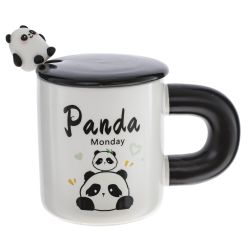 GAEM Кружка с крышкой и ложкой, 430 мл, L8,5 W8,5 H9,8 см, 4в.