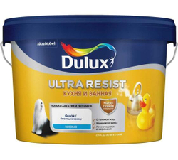 Краска для кухни и ванной латексная Dulux Ultra Resist матовая база BW