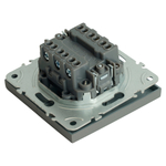 Переключатель 2-клавишный (механизм), STEKKER, 250В, 10А, серия Эмили, RSW10-5107-10, платиново-серый, soft touch 49947