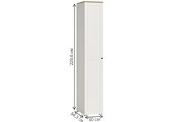 Шкаф Опра белый PE шагрень / дуб вотан 065 R