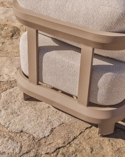 Уличное кресло Nerano из алюминия цвета таупе