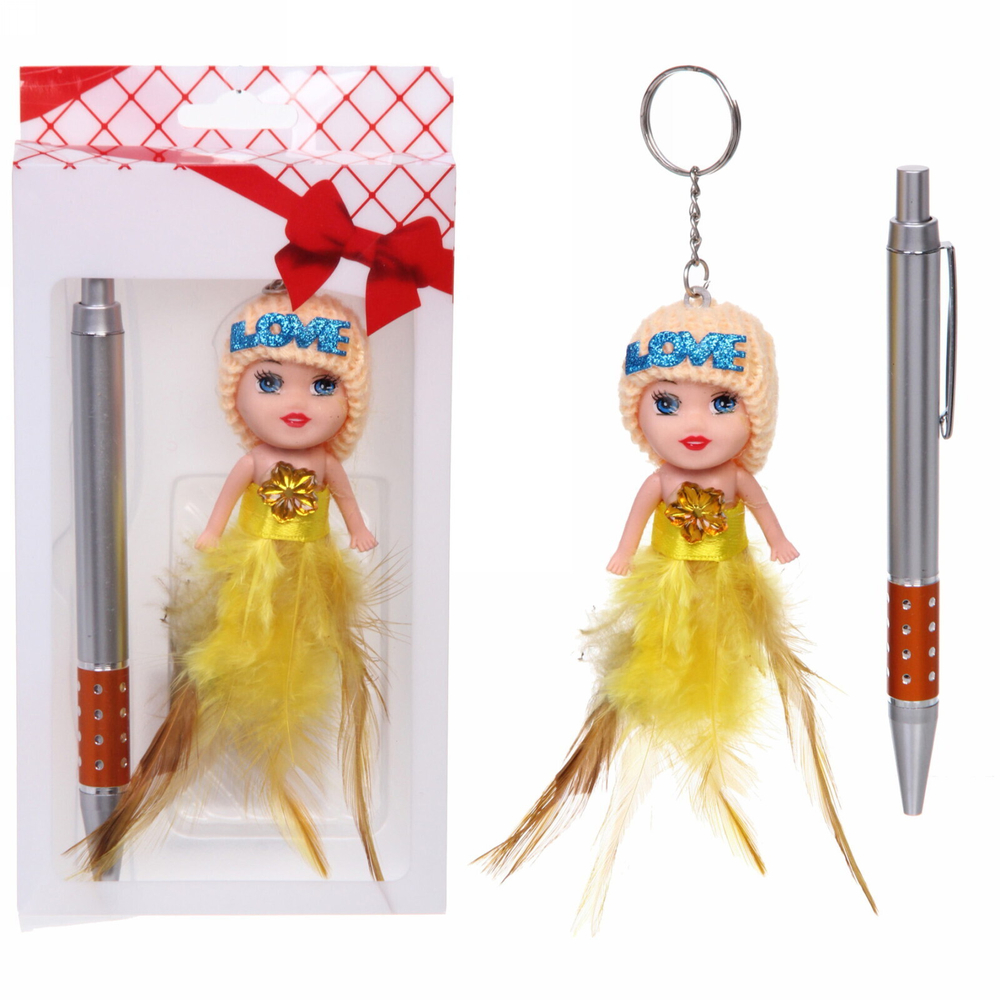 Набор подарочный «Сказочная история» (ручка и брелок), микс цветов