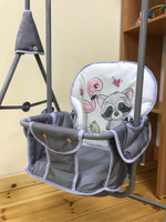 Качель детская напольная (Енот и фламинго (серый) арт.3381)