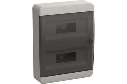 Корпус пластиковый ЩРН-П-24 IP41 черная прозрачная дверь TEKFOR IEK