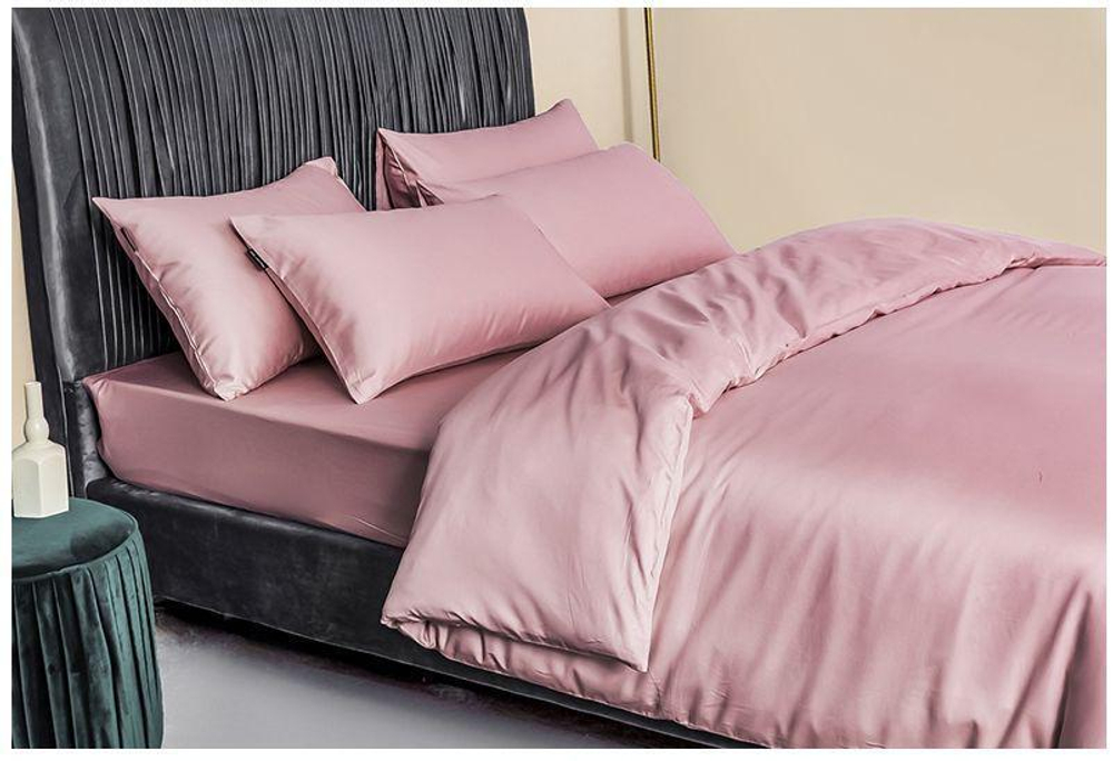 ZEPHYR HOME Двуспалка Египетский хлопок (простыня на резинке) розовый