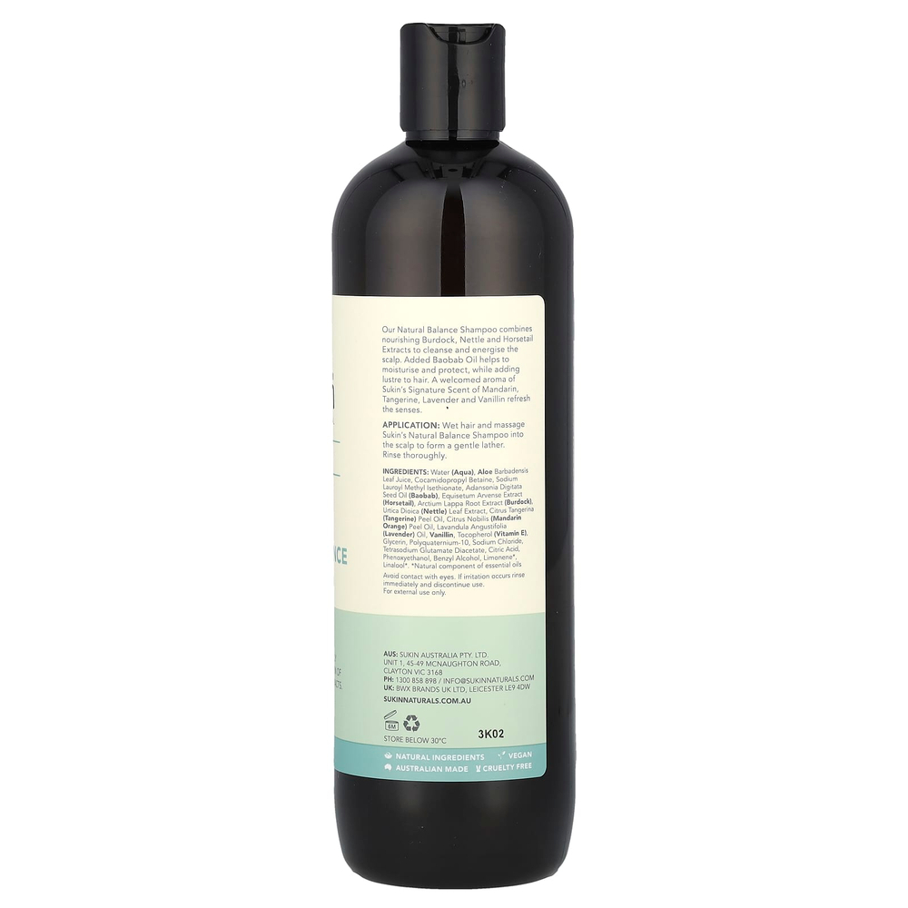 Sukin, Шампунь Natural Balance, для нормальных волос, 500 мл (16,9 жидк. Унции)