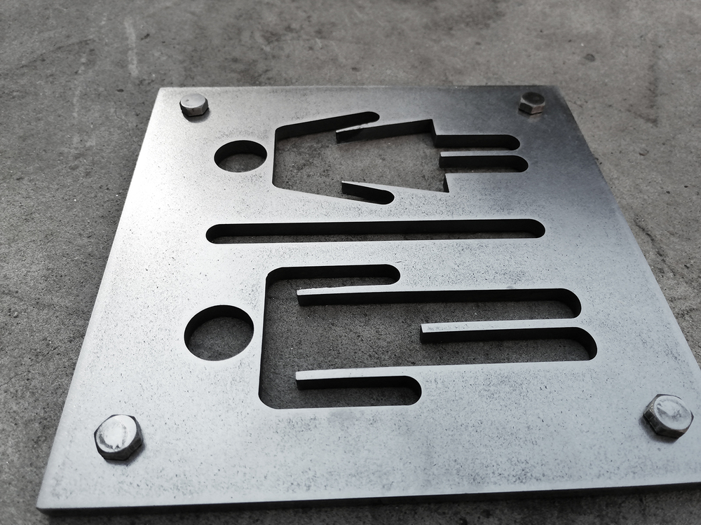 Стальная табличка в стиле лофт мужской/женский туалет