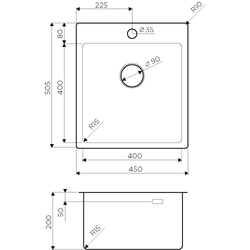 Кухонная мойка Omoikiri Amadare 45-IN