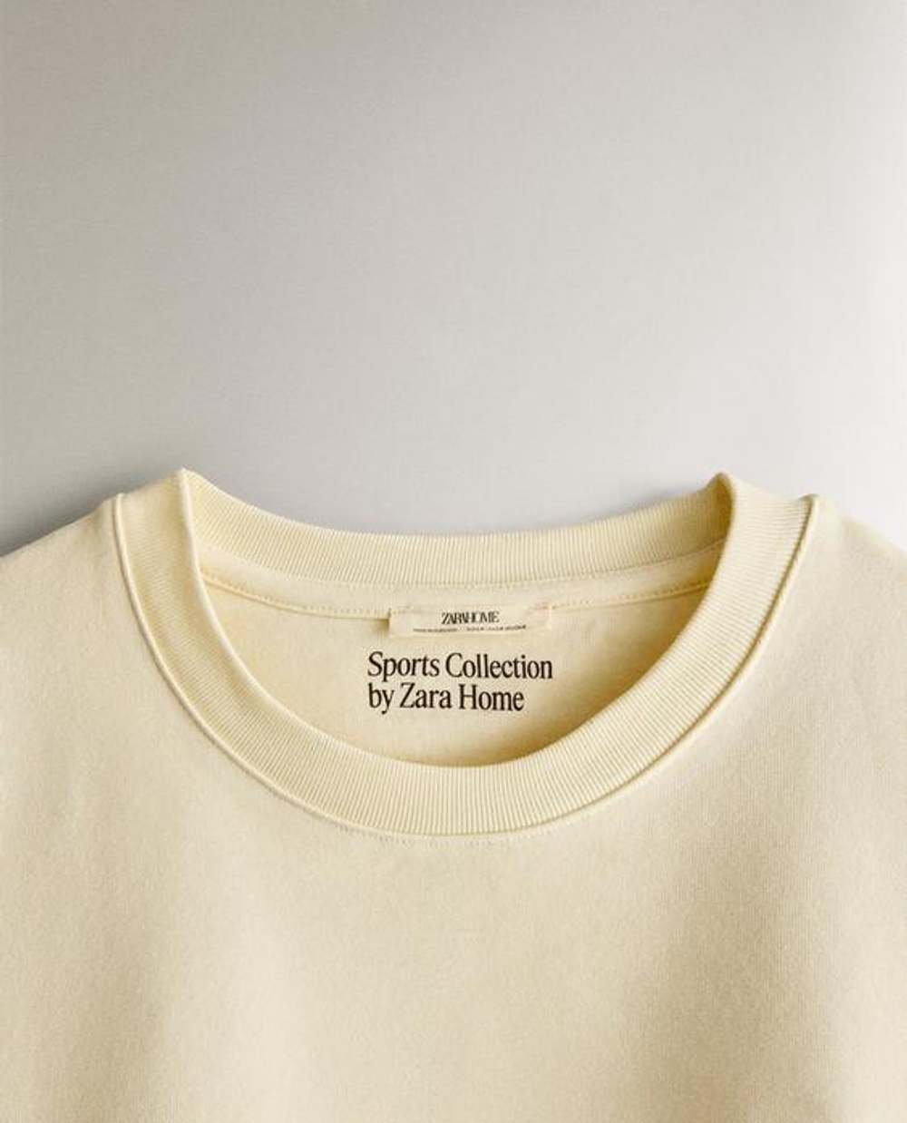 ZARA HOME ХЛОПКОВАЯ СПОРТИВНАЯ ТОЛСТОВКА, ЭКРЮ