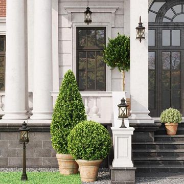 4045/1C NATURE ODL18 751 черный/зол.патина Уличный потолочный светильник IP44 E27 60W 220V SATION