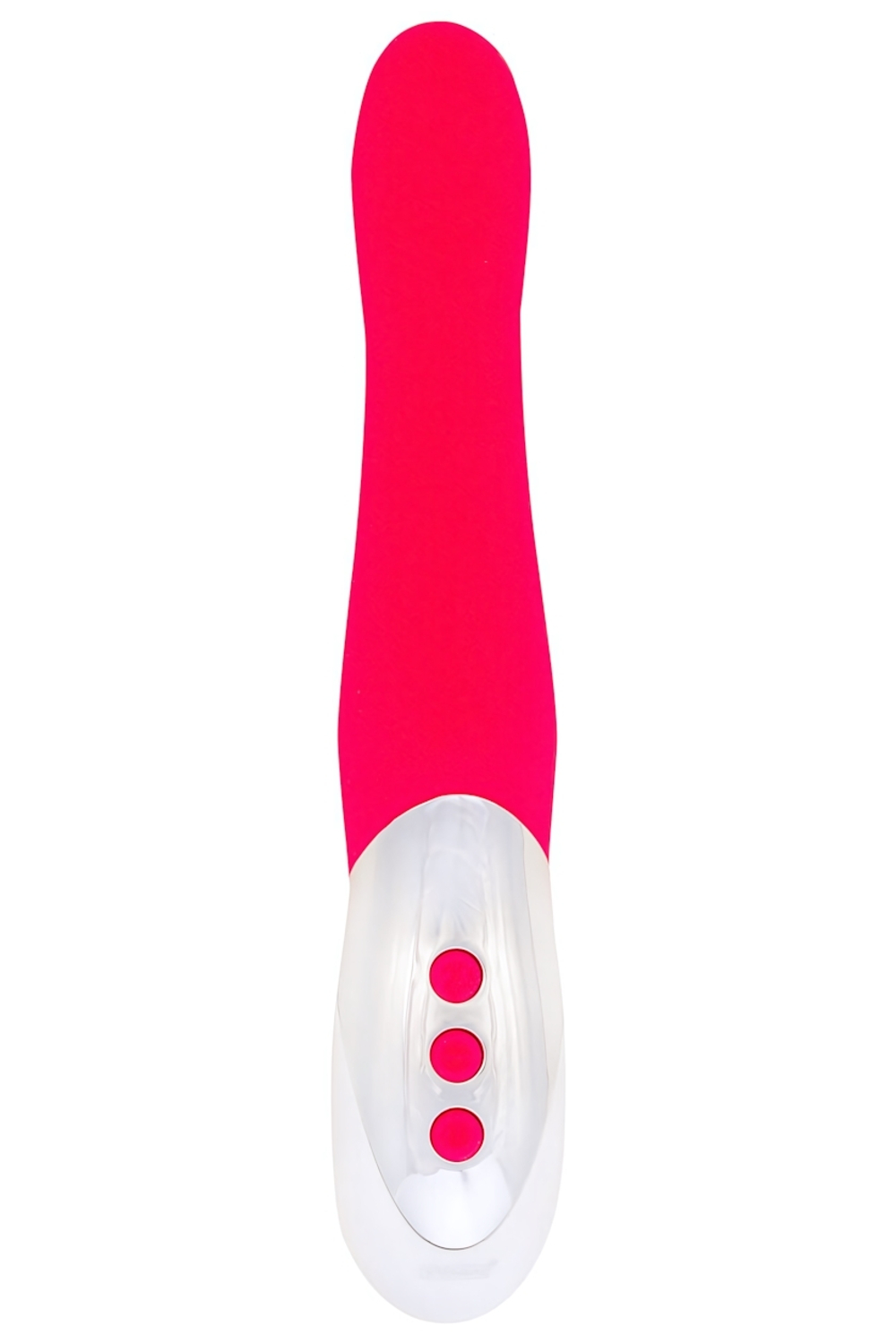 Ярко-розовый пульсирующий массажер - 26 см. (Цвет: розовый)