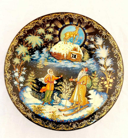 Шкатулка "Серебряное копытце" с росписью Палех