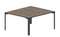 Составной стол на 2 рабочих места 138х156,6х75см (4 громмета)
