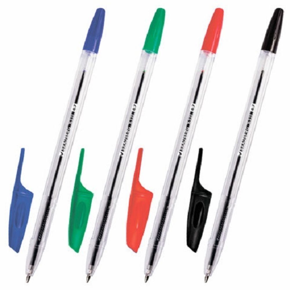 Набор шариковых ручек 4цв. Brauberg X-333, 0.7мм, прозрачный корпус