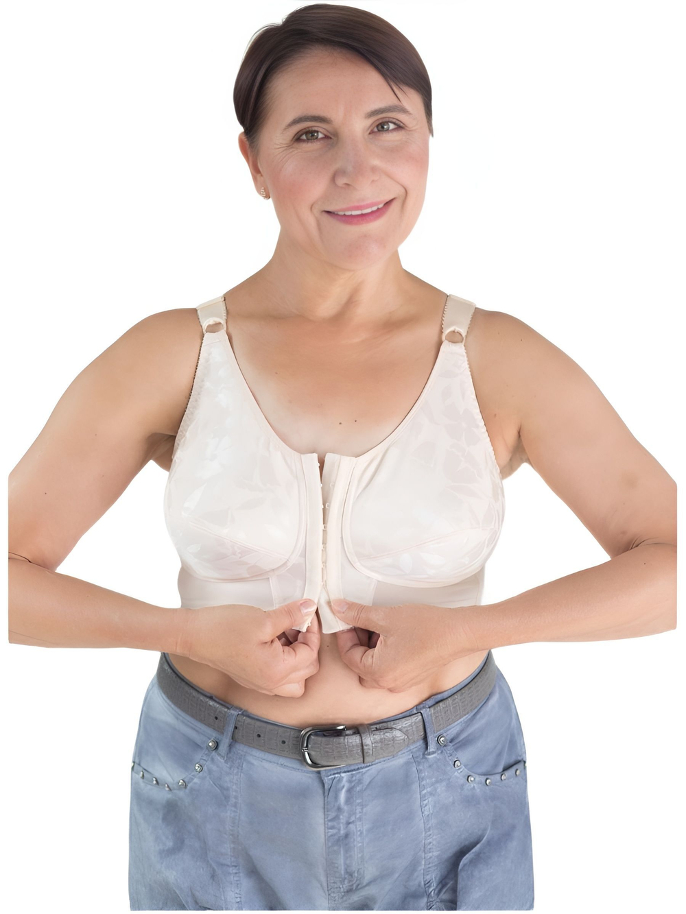 Лиф полуграция поспосле ле мастэктомии с передней застежкой и корректором осанки 100C бежевый
